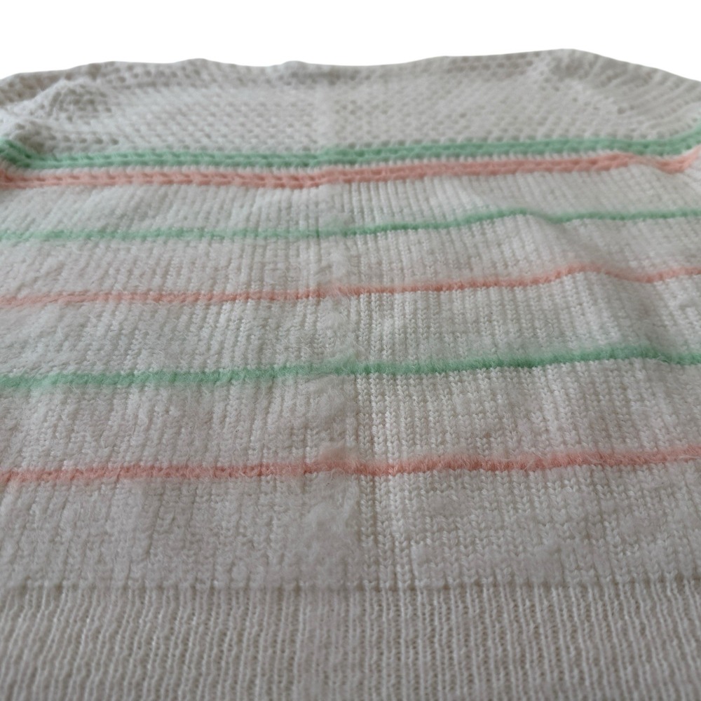 Vintage Parallel Lines‎ Sweater Pastel Stripe Soft Girl Knit Cropped Women's M - Picture 4 of 11
